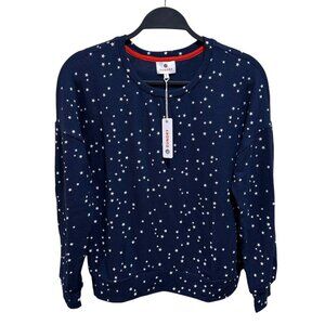 Sundry‎ Size S (4-6) Navy Blue White Stars Crew Neck Pullover Top NWT